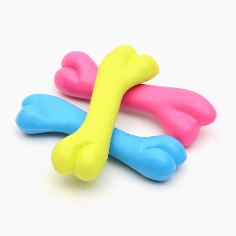 Dog Chew Toy Set - 3-Piece Durable Rubber Bone Toys for Small & Medium Dogs | Dental Health