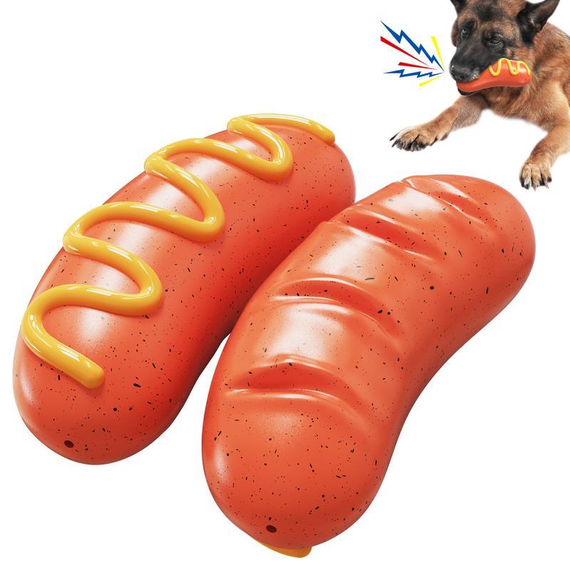 Indestructible Dog Chew Toy - Tough Rubber Squeaky Toy for Aggressive Chewers | Dental Health
