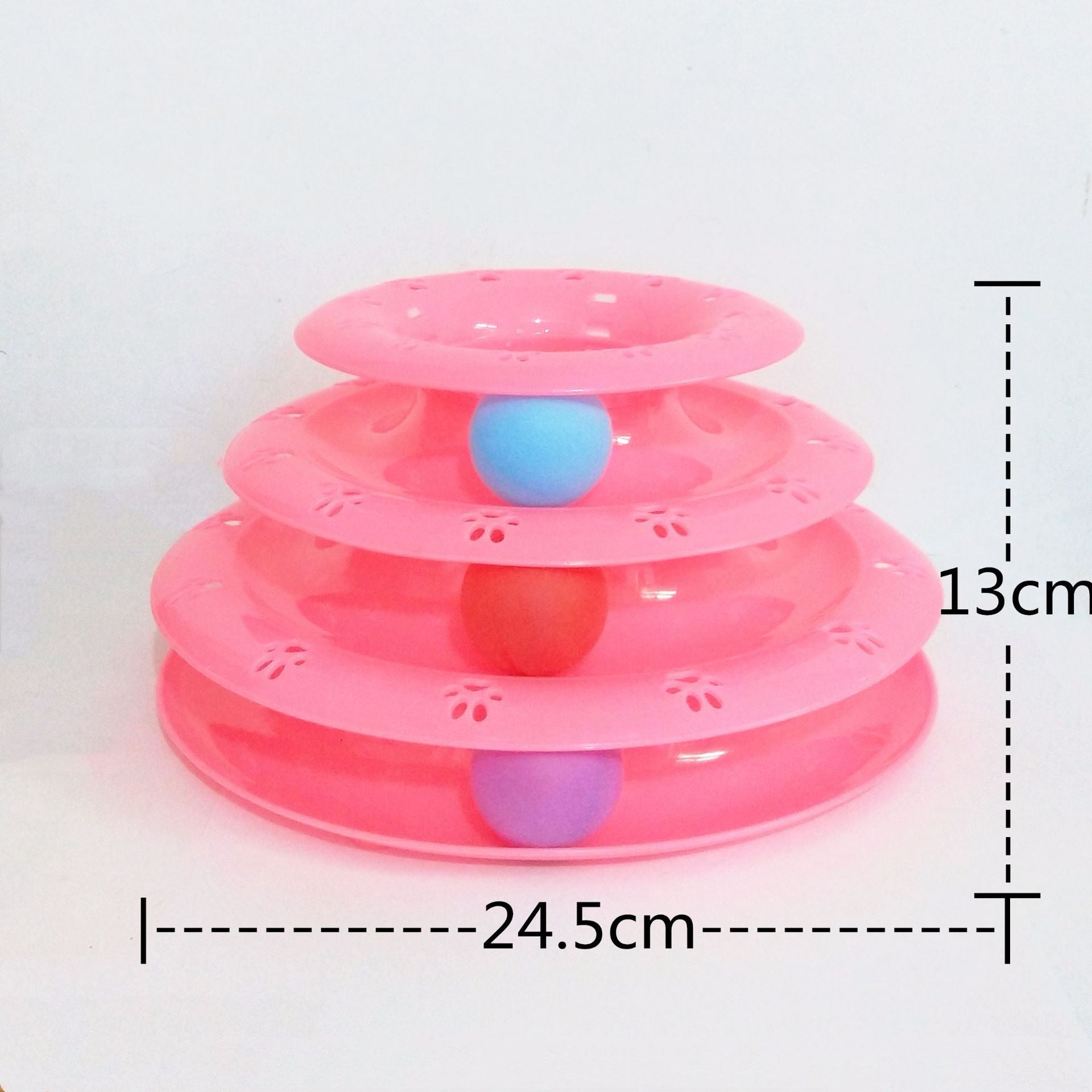 Interactive Cat Turntable Toy - 3-Tier Spinning Ball Track for Mental Stimulation & Exercise