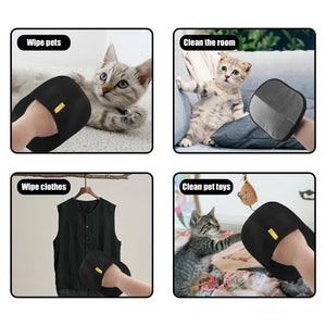 Dual-Sided Reusable Grooming Gloves for Effective Pet Hair Extraction from Carpets